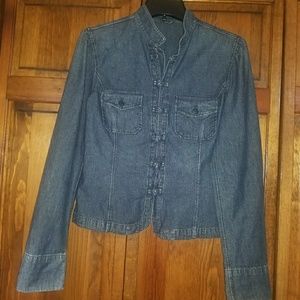 Lauren Jeans Co. Denim Military Style Jacket
